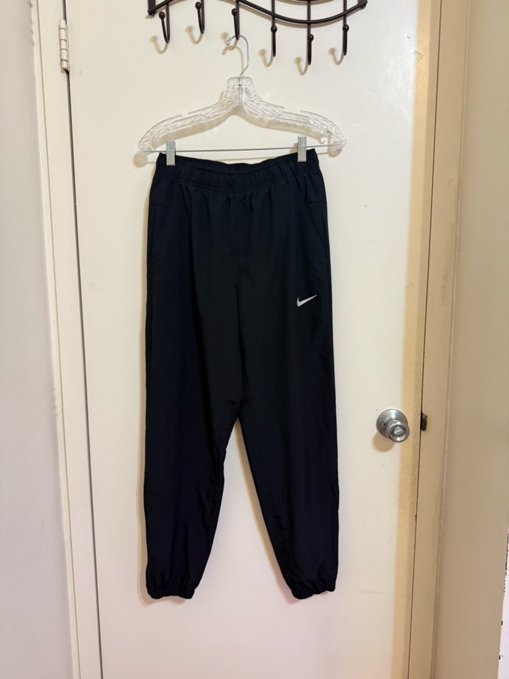 Nike Black Jogger Pants with White Swoosh